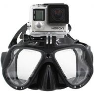 TELESIN Dive Tauchen Maske W/Halterung Kompatibel mit GoPro Hero3, 3+ und 4/4Session, Schwimmen Maske fuer Schnorchel/Schnorcheln Go