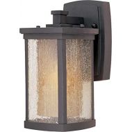 Maxim Lighting Maxim 55652CDWSBZ Bungalow LED 1-Light Wall Lantern, Bronze Finish, SeedyWilshire Glass, GU24 LED Bulb , 60W Max., Dry Safety Rating, Standard Dimmable, Glass Shade Material, 2016