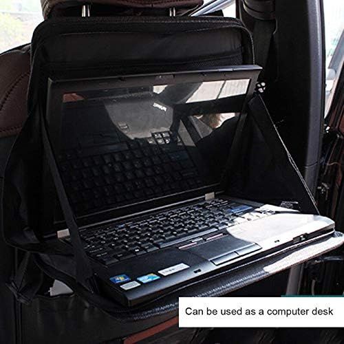  상세설명참조 Daphot-Store - Car Vehicle Foldable Computer Stand Car Rear Back Seat Folding Table Multifunction Auto Organizer Net Pocket Car Accessories