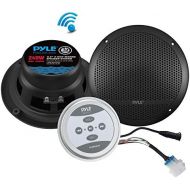 [아마존베스트]Pyle Bluetooth Marine Grade Flush Mount 2-Way Speaker System Amplified Full Range Stereo Sound Dual Cone Dome Waterproof Universal Use Vehicle Home with Aux 3.5mm Input Pair 6.5” 2
