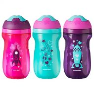 Tommee Tippee Non-Spill Insulated Sippee Toddler Tumbler Cup, 12+ Months, 9 Ounce, 3 Count, Girl, Purple, Pink and Blue