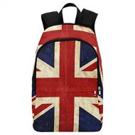 InterestPrint Vintage British Union Jack Flag Casual Backpack College School Bag Travel Daypack