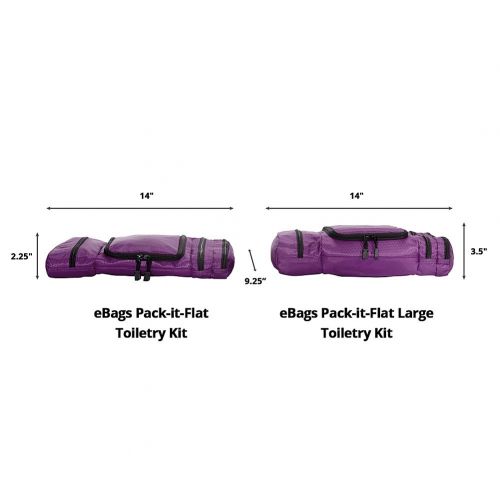  EBags eBags Pack-it-Flat Large Hanging Toiletry Bag and Kit - (Black)