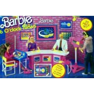 Barbie 6 OCLOCK NEWS 35 Piece Playset w MAGIC CHANGE SCREEN (1987 Arco Toys, Mattel)