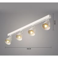 PM Track Lighting MGSD Spotlight, Retro Creative Personality Of The Industrial Clothing Store Restaurant Bar Guide Rail LED Lights Spotlights Maximum 40W Energy A + A+ ( Color : White )
