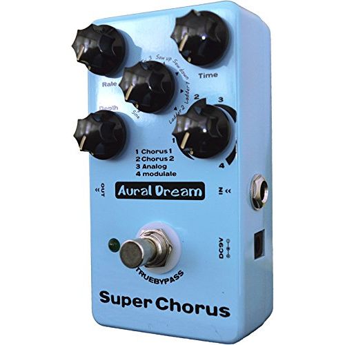  Aural Dream Super Chorus Guitar Effect Pedal with 4 modes and 8 waves reaching 32 chorus effects True bypass
