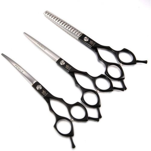 Brand: Fenice Fenice 6.5/7.0 Pet Scissors for Dogs Professional Grooming Scissors Kit Thinning+Curved+Cutting Set