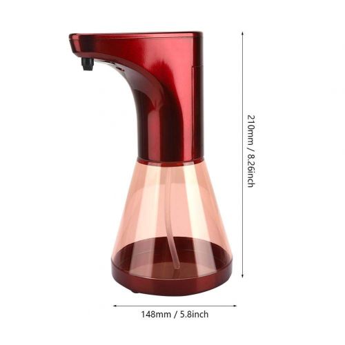  TOPINCN 520ml Soap Lotion Dispenser Touchless Automatic Sensor Foam Soap Dispenser with Rustproof Pump for Kitchen or Bathroom Use(Red)