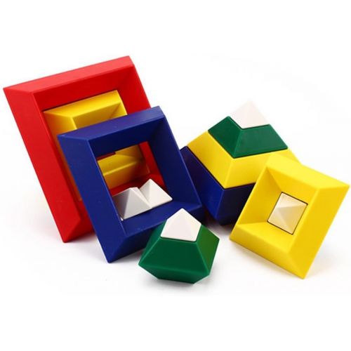  [아마존베스트]Agirlgle Building Blocks Stacking Toys for Kids Stacker Toy 3D Puzzle Stem Toys Pyramid Speed Cube， Creative Educational Toys for Kids Preschool Learning Toys Stacking Block