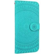 Homikon PU Leather Case Beautiful Mandala Pattern Protective Wallet Leather Case Mobile Phone Case with Card Slot Stand Flip Case Compatible with Samsung Galaxy A8 Plus 2018