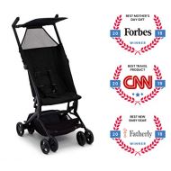 The Clutch Stroller by Delta Children - Lightweight Compact Folding Stroller - Includes Travel Bag - Fits Airplane Overhead Storage - Black