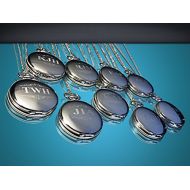 Eternity Engraving 10 Pocket watches. Groomsmen silver pocket watches set of 10, Gift boxes included, engraving included, Chains included.