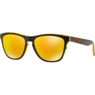 Oakley Mens Frogskins Asian Fit Sunglasses,OS,Matte Black/Fire Iridium