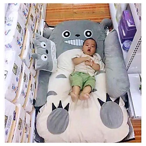  CH trade Plush Totoro Sleeping Bag Sofa Bed Double Foam Beanbag Cartoon Mattress Cushion for Kids Tatami Bed Xmas Gift