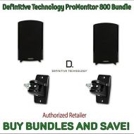 Definitive Technology ProMonitor 800 Bookshelf Speakers (Pair Black) & Definitive Technology Pro-Mount 90 - Pair (Black)