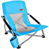 [아마존 핫딜]  [아마존핫딜]Nice C Low Beach Camping Folding Chair, Ultralight Backpacking Chair with Cup Holder & Carry Bag Compact & Heavy Duty Outdoor, Camping, BBQ, Beach, Travel, Picnic, Festival