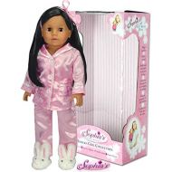 18 inch Doll, Collectible Doll Julia | 18 Inch Dark Brown Doll, Jointed ArmsLegs & Soft Body, Sophias Brand 18 in Doll
