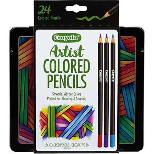  Crayola Colored Pencils Set, Artist Colored Pencils For Drawing, 24Ct (68-1224)