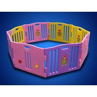 New Pink 8 Panel Baby Playpen Kids Safety Play Center Yard Home Indoor Girls
