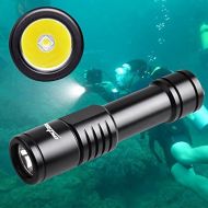 ORCATORCH D520 Diving Flashlight 1000 Lumens Scuba Diving Light Submarine Light Underwater 150m Scuba Safety Lights(Light+Battery+Charger) (Black)