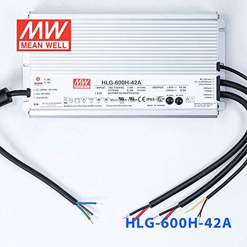  MEAN WELL Meanwell HLG-600H-42A Power Supply - 600.6W 42V 14.3A - IP65