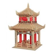 PANDA SUPERSTORE The Chinese Pavilion Three-Dimensional Building of Manual Assembly Wooden Model