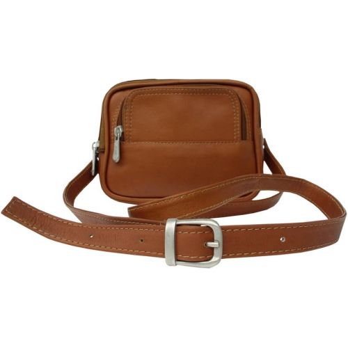  Visit the Piel Leather Store Piel Leather Travelers Camera Bag, Saddle, One Size