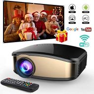 Wireless WiFi Video Projector DIWUER Projector +50% Brighter Full HD 1080P Portable Mini Projectors Support Airplay Mira-cast for Home Theater Game Movie