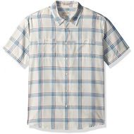 Quiksilver Mens Island Job Short Sleeve Plaid Shirt