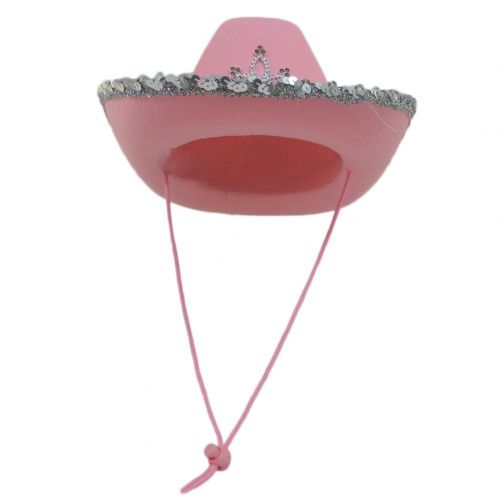  Rhode Island Novelty Pink Cowboy Cowgirl Tiara Felt Light Up Rodeo Princess Hat