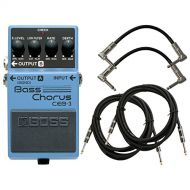 BOSS CEB-3 Bass Chorus Pedal Bundle w/4 Cables