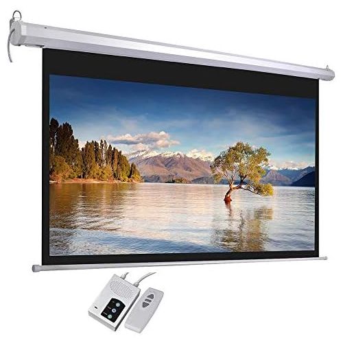  Yescom 100 16:9 Electric Motorized Projector Screen Auto with Remote Control Home Classroom Meeting Room Bar