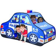 TravenPal Police car Tent by Kids Pop Up Playhouse Pop Up Tent- Happy Time Interactive Police Car Play House- Excellent For Indoor & Outdoor Use- Instant Set-Up + Easy Storage Case