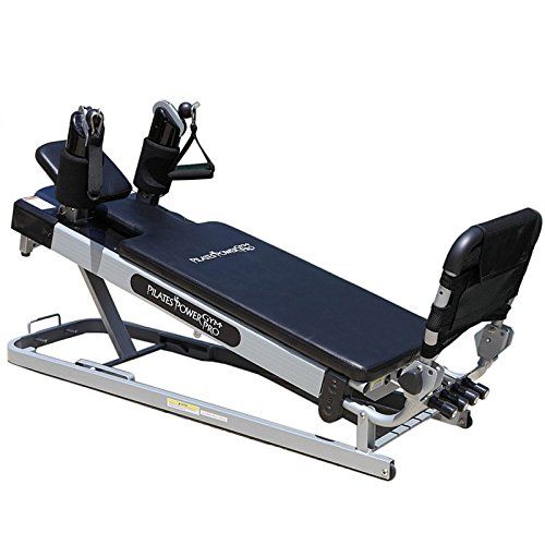  Pilates Power Gym Pro 3-Elevation Mini Reformer Exercise System with 3 Pilates Workout DVDs and The Power Flex Cardio Rebounder
