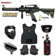 MAddog Tippmann Cronus Tactical Beginner Protective HPA Paintball Gun Package - BlackTan