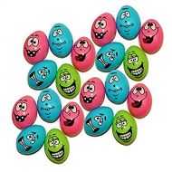 Dazzling Toys 72 Easter Eggs with Funny Faces | Perfect for A Super Egg Hunt | 72 Pieces per Pack