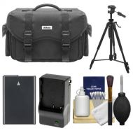 Nikon 5874 Digital SLR Camera Case - Gadget Bag with EN-EL14 Battery + Charger + Tripod + Cleaning Kit for D3300, D3400, D5300, D5500, D5600 DSLR Cameras