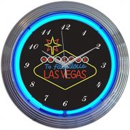 Neonetics Las Vegas Sign Neon Wall Clock, 15-Inch