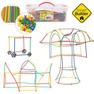 Smart Builder Toys Straws and Connectors Building and Construction Set, Includes 750 Pcs and Free Storage Container