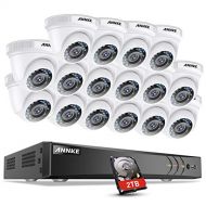 ANNKE CCTV Camera Systems 16CH Full HD 1080P H.264+ 4K Digital Video Recorder with 2TB Hard Drive and (16) 1920TVL 2.0MP Outdoor Fixed CCTV Cameras, Email Alert with Snapshots