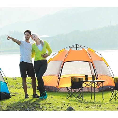  Amio Automatisches Zelt im Freien 3-4 Personen Familie 5-8 Personen Campingzelt (Color : Blau)