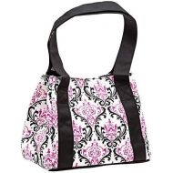 Fit & Fresh 378FF06 Womens Venice Insulated Lunch Bag, 10 x 6 x 8.5, Pink & Black Chandelier
