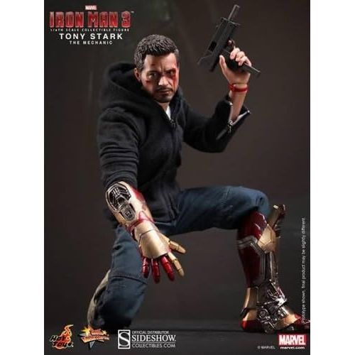 핫토이즈 Hot Toys Movie Masterpiece Series Iron Man 3 - Tony Stark (The Mechanic) Sixth Scale 12 Figure