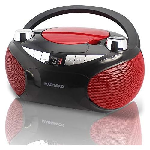  [아마존베스트]MAGNAVOX Magnavox MD6949 CD Boombox with AM/FM Radio & Bluetooth Wireless Technology - Red/Black
