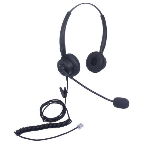  Audicom H201CSB Binaural Call Center Headset headphone with Mic for Cisco Unified Telephone IP Phones 7931G 7940 7941 7942 7945 7960 7961 7962 7965 7970 and Plantronics M10 MX10 Vi