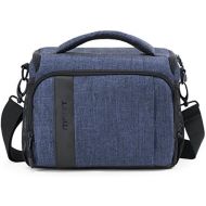 [아마존 핫딜] [아마존핫딜]BAGSMART Compact Camera Shoulder Bag for SLR/DSLR with Waterproof Rain Cover, Heather Blue