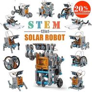 [아마존베스트]CIRO Solar Robot Creation Kit, 12-in-1 Solar Robot Kit for Kids, STEM Educational Science Toys with Working Solar Powered Motorized Engine and Gears