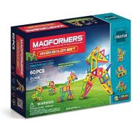 [아마존베스트]Magformers Creator Neon Color Set (60-Pieces) Magnetic Building Blocks, Educational Magnetic Tiles Kit , Magnetic Construction STEM Set