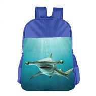 LOVEBAGS Sea Creature Hammerhead Shark Unisex School Backpack Bag Kids Book Bags Outdoor RoyalBlue
