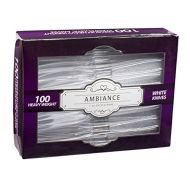 Ambiance By Crystalware Crystalware Heavy Weight Plastic Knives 100/box, Clear
